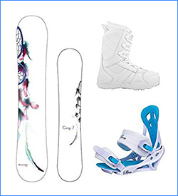 Camp Seven Dreamcatcher and Lux Women's Snowboard Package 2017