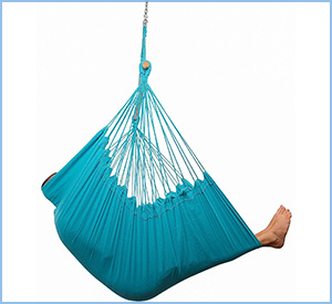 blue hammock chair swing sky
