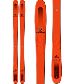 orange salomon qst 85 skis