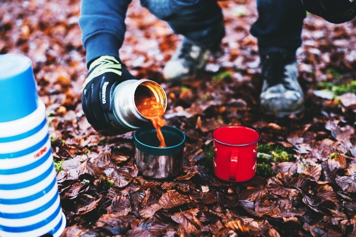 thermos during a hike
