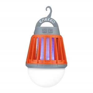 ENKEEO Camping Lantern Bug Zapper Tent Light with orange cover 
