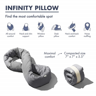 Infinity Pillow - Design Power Nap Pillow, Travel and Neck Pillow