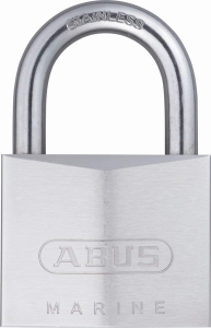 ABUS 75/50 All Weather Chrome Plated Brass Keyed Different Padlock - Stainless Steel Shackle