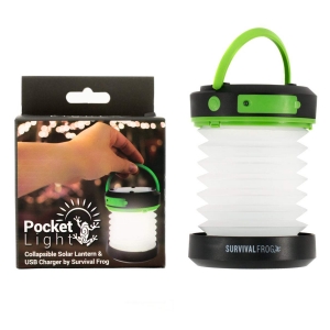 Pocket Light LED Solar Camping Lantern & Collapsible Flashlight