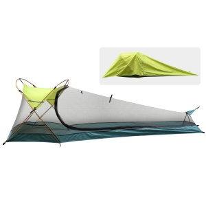 Rhino Valley Camping Tent, Waterproof Portable Lightweight Single Person Outdoor Instant Cabin Tent, Sun Shelter for Camping, Hiking, Riding, Trekking, Mountaineering, Green & Army Green