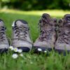 two pairs of hiking shoes