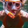 woman wearing best snorkel gear